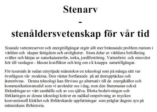 Stenarv - sten�ldersvetenskap f�r v�r tid - fri e-bok av Ulf Br�nell